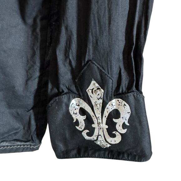 Wrangler Rock‎ 47 Western Snap Closure Long Sleeve Studded Top Women’s XXL Black - Picture 5 of 11
